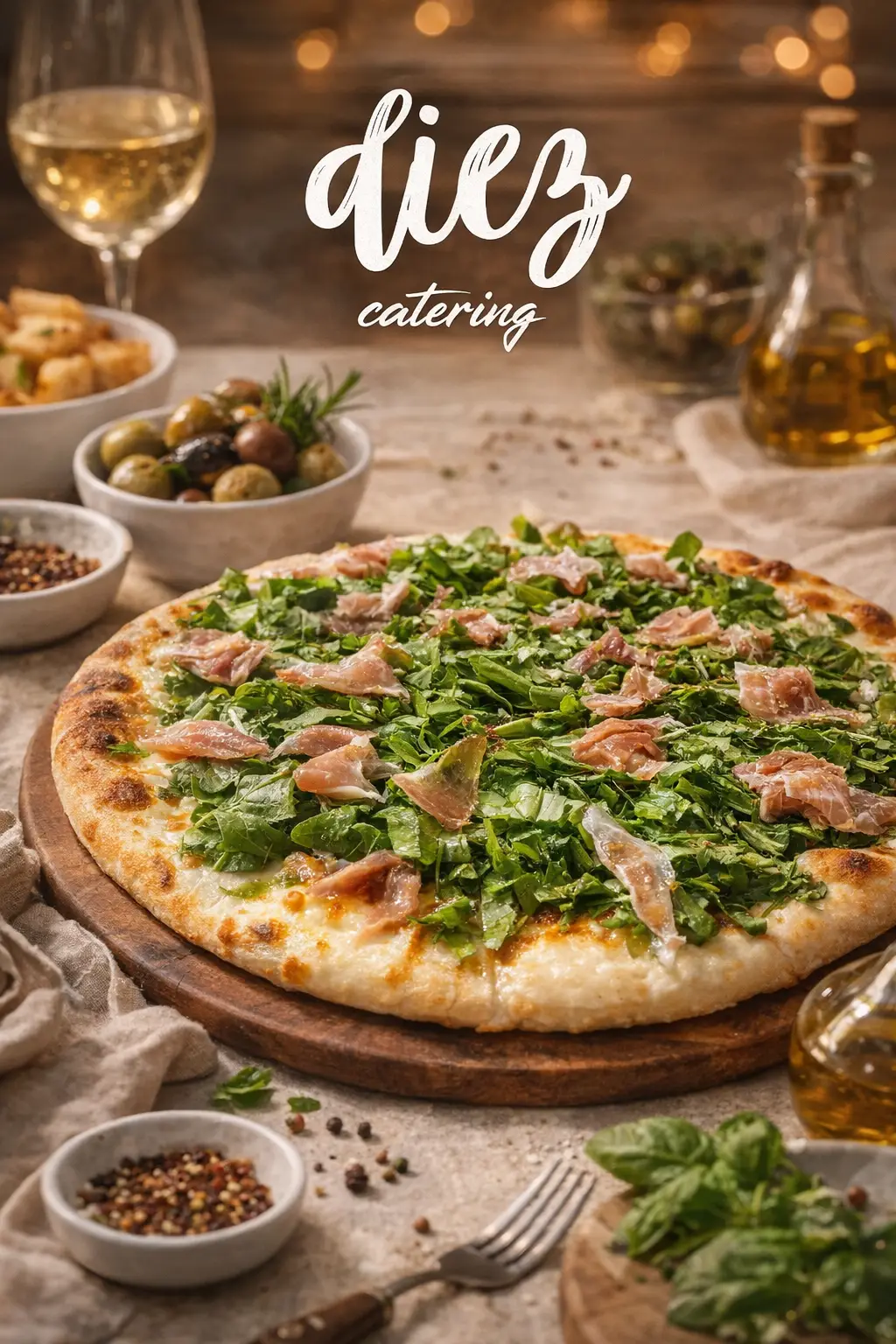 Pizza recién horneada